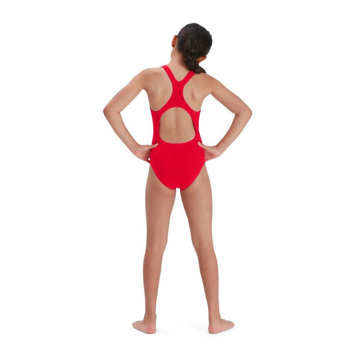 Speedo Swimming Costume Girls Eco Endurance+ Medalist Swimsuit - Red
