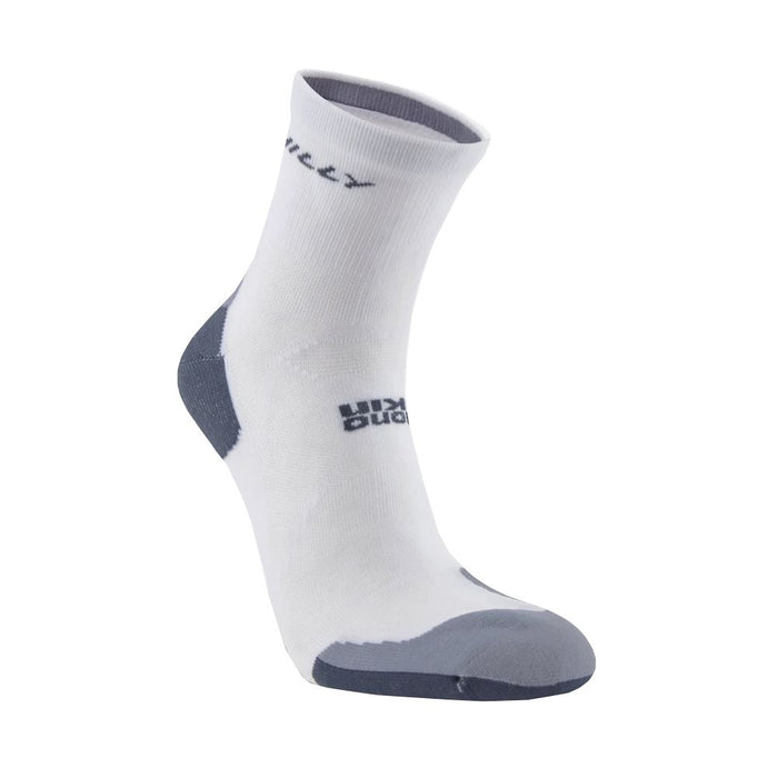Hilly Marathon Fresh Anklet Unisex Sports Running Socks - White / Charcoal
