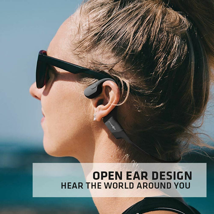 AfterShokz Aeropex Bone Conduction Headphones Open Ear Wireless - Cosmic Black