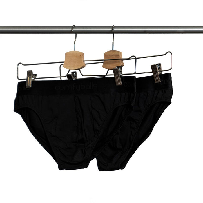 Comfyballs Mens Briefs Cotton Low Waist Tailored Fit Training Underwear 2 Pack