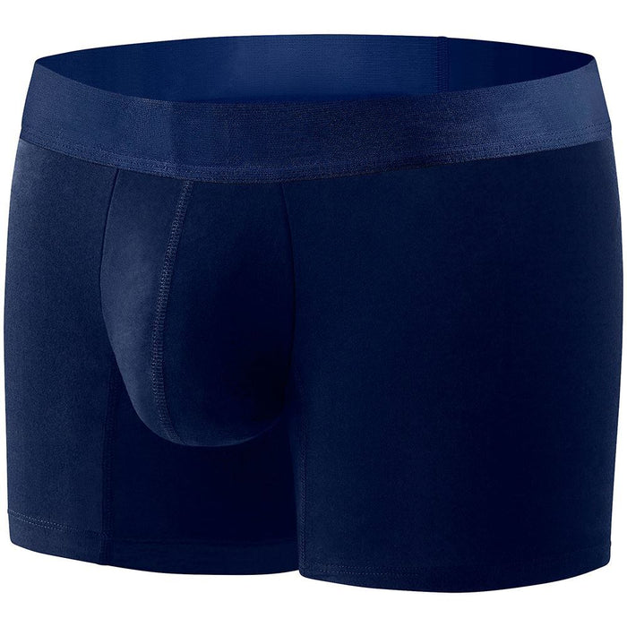 Comfyballs Men's Long Boxer Shorts Fitness Athletic Underwear - Navy No Show