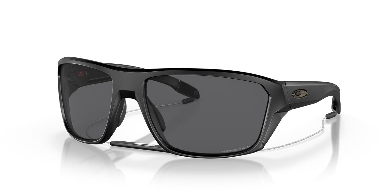 Oakley Split Shot Sunglasses Matte Black Frame Black Polarized Lenses Glasses