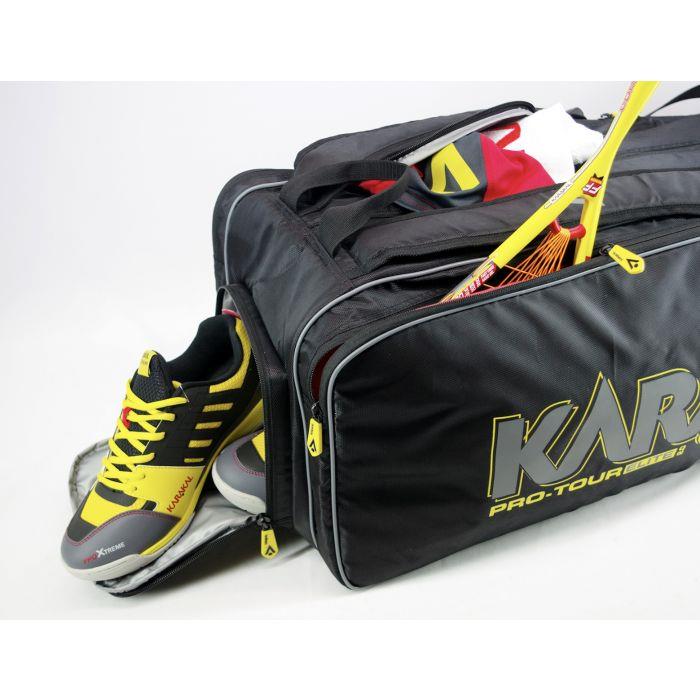Karakal Pro Tour Elite 12 Racket Bag with Wet & Shoe Compartment - Grab Handle