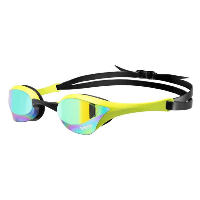 Arena Cobra Ultra Swimming Goggles Swipe Mirror Racing Unisex Emerald-Cyber Lime