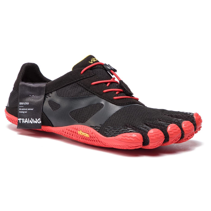 Vibram KSO Evo Mens Five Fingers Barefoot MAX FEEL Training Shoes - Black/Red