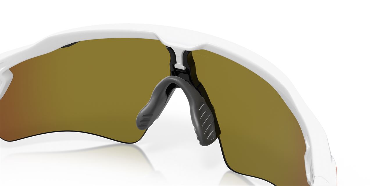 Oakley Radar EV Path Sunglasses Polished White Frame Fire Iridium Lenses Glasses