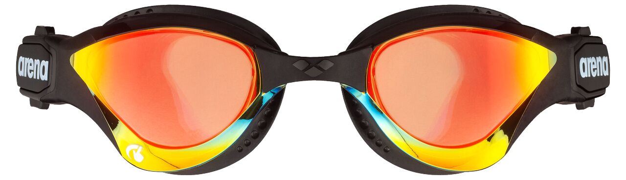 Arena Cobra Tri Mirror Triathlon Swipe Goggles in Yellow / Copper / Black