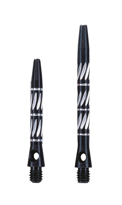 Unicorn World Champion Dart Stems Spiral Diamond Cut Aluminium Shafts - Black