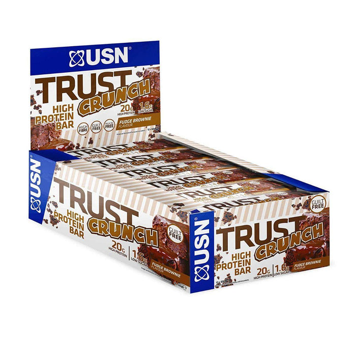 USN Trust Crunch Protein Bars - Healthy Nutritionals Snacks for Training 12x60g