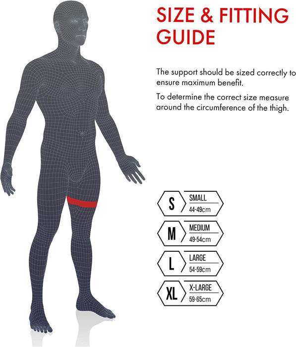 Vulkan Classic Thigh Compression Support Sleeve - Heat Therapy - Level 1