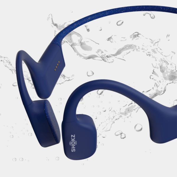 Shokz OpenSwim Swimming Headphones MP3 Bone Conduction Open Ear Earphones Blue