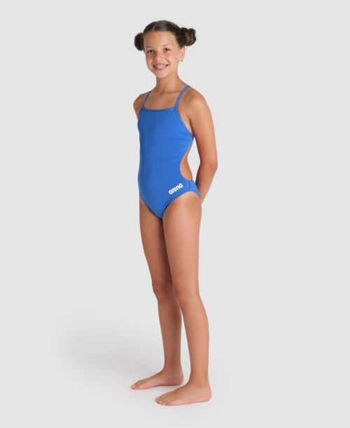 Arena Girls Team Swimsuit Challenge Solid Quick Dry Training Swimwear Royal