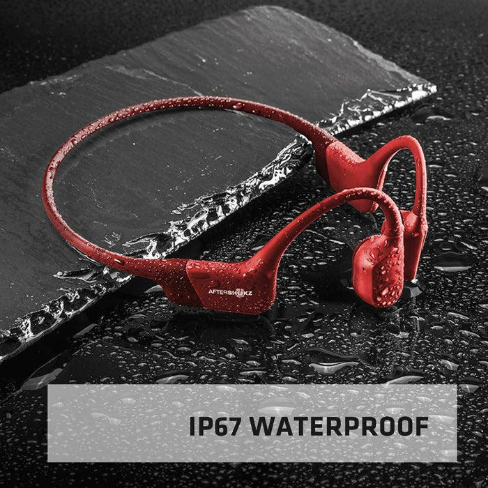 AfterShokz Aeropex Wireless Headphone in Solar Red - Waterproof Bone Conduction