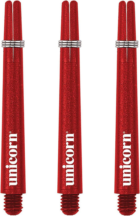 Unicorn Dart 3 Gripper Shafts Medium Locking Rings Stems Black/White/Red/Blue