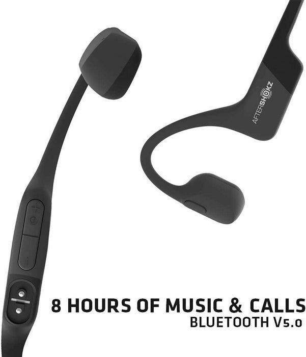 AfterShokz Aeropex Bone Conduction Headphones Open Ear Wireless - Cosmic BlackFITNESS360