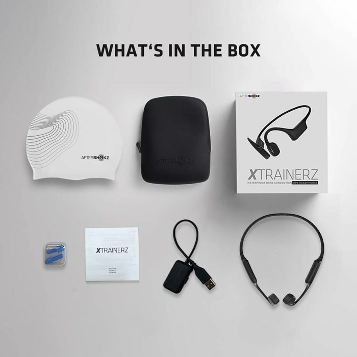 AfterShokz Xtrainerz Swim Bluetooth Headphones - Black Diamond - Bone Conduction