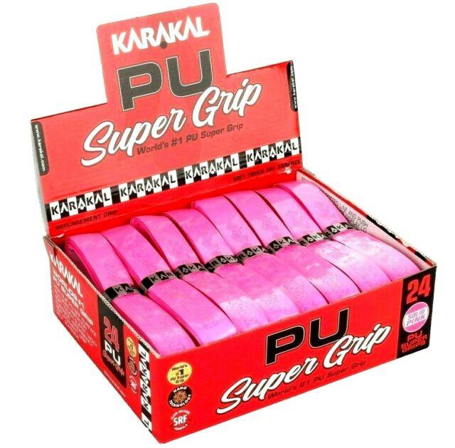 Karakal PU Super Grip Badminton Tennis Squash Racket Grip x 3 - Pink
