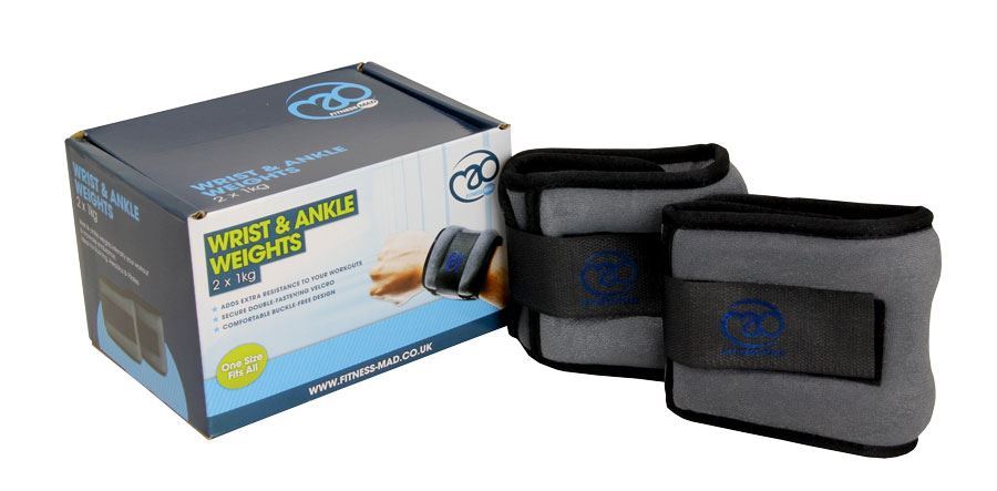 Fitness Mad Strength FANKLE2 Wrist & Ankle Weights Agility Training - 2 x 1KG