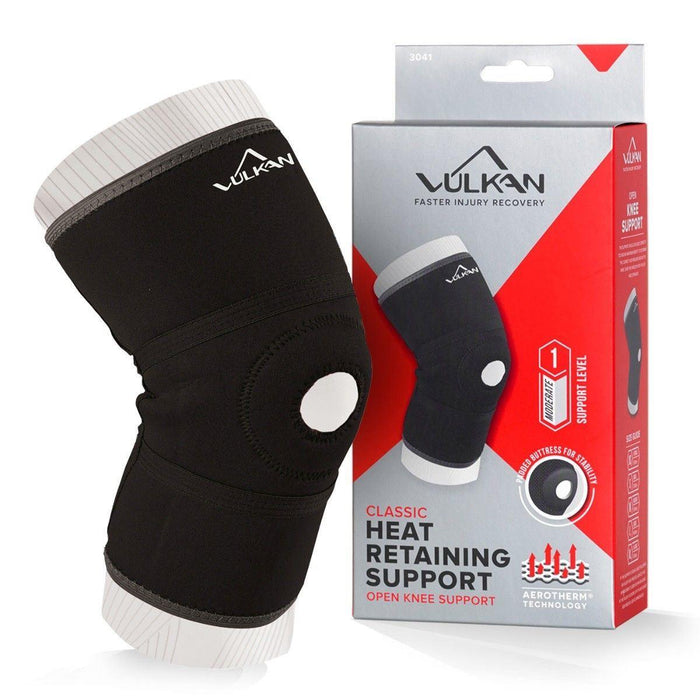 Vulkan Classic Knee Support Compression Sleeve in Black - Neoprene - XL