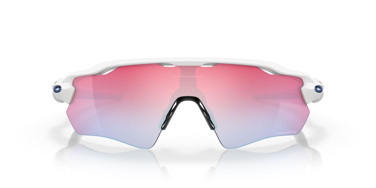 Oakley Radar EV Path Sunglasses Polished White Frame Snow Sapphire Lens Glasses