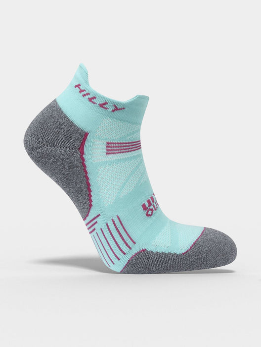 Hilly Womens Active Socklet Supreme Running Socks - Aquamarine / Grey Marl