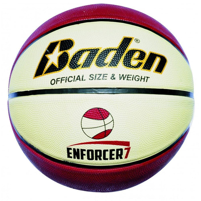 Baden Basketball Rubber Ball Enforcer Tan & Cream  - Size 7