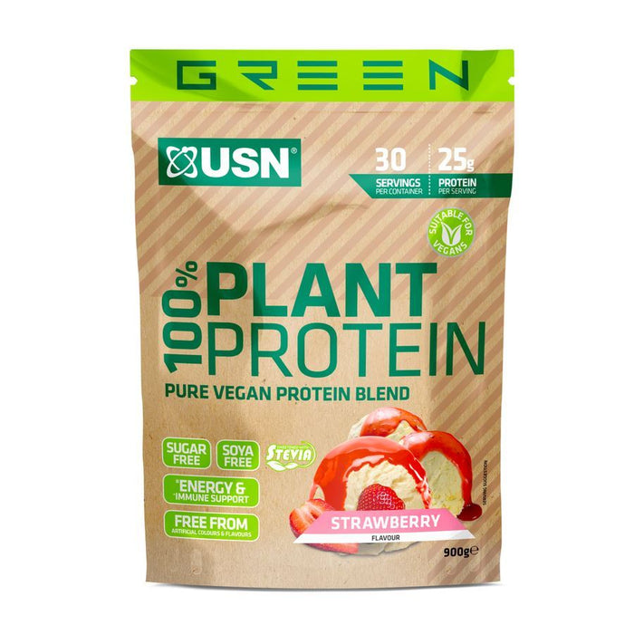 USN 100% Plant Protein - Vegan - Soya Free - Sugar Free - 900 g