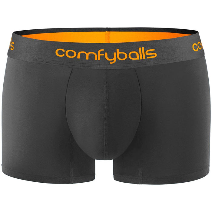 Comfyballs Men's Regular Cotton Boxer Shorts Fitness Underwear - Charcoal Orange