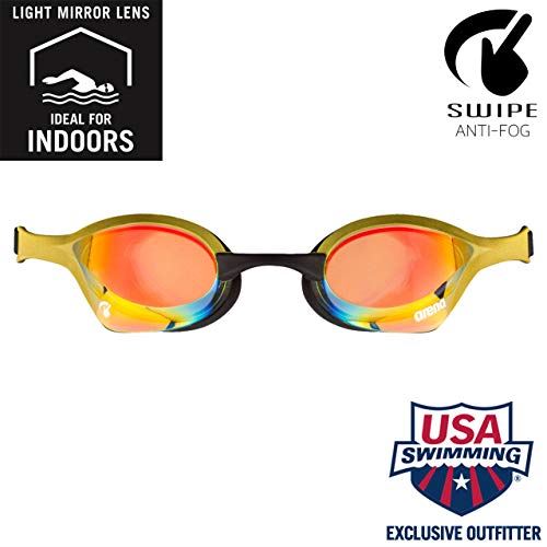 Arena Swimming Goggles Cobra Ultra Mirror Anti Fog Swipe Adjustable Swim Glasses