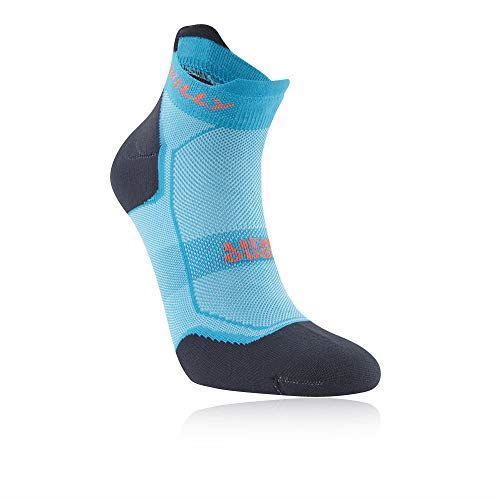 Hilly Pace Socklet Womens Running Socks in Peacock Lycra Mid Level Cushioning