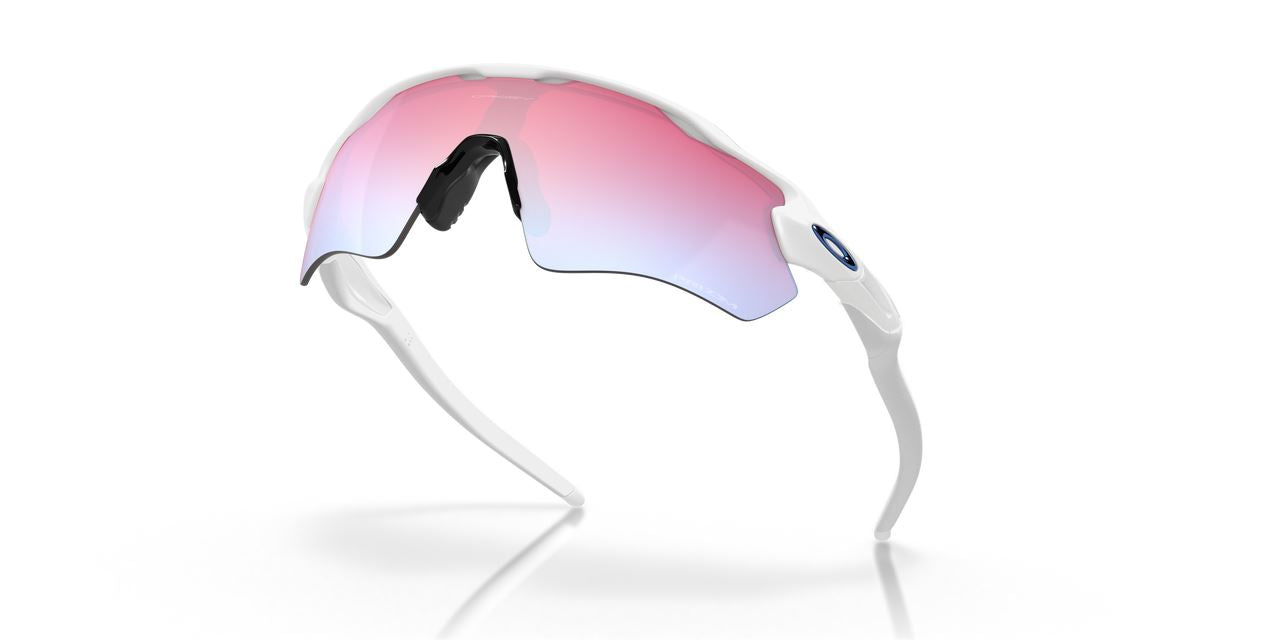 Oakley Radar EV Path Sunglasses Polished White Frame Snow Sapphire Lens Glasses