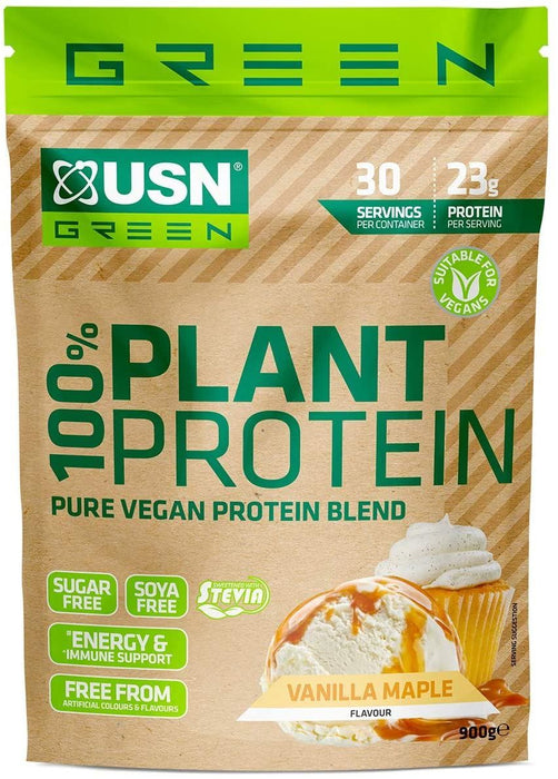 USN 100% Plant Protein - Vegan - Soya Free - Sugar Free - 900 g