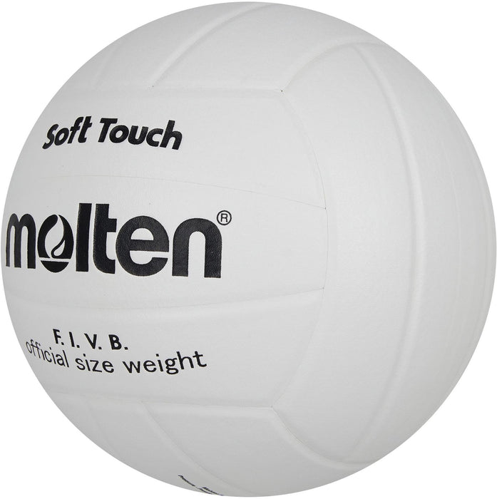 Molten V58SL Series Synthetic All White Nylon Leather Dual Layer Volleyball
