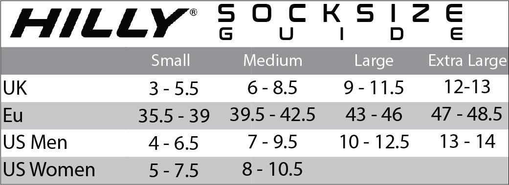 Hilly Marathon Fresh Running Socks - Minium Cushion - Size Medium