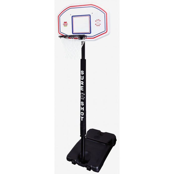 Sure Shot Basketball Telescopic Portable Unit Acrylic Backboard and Pole Padding