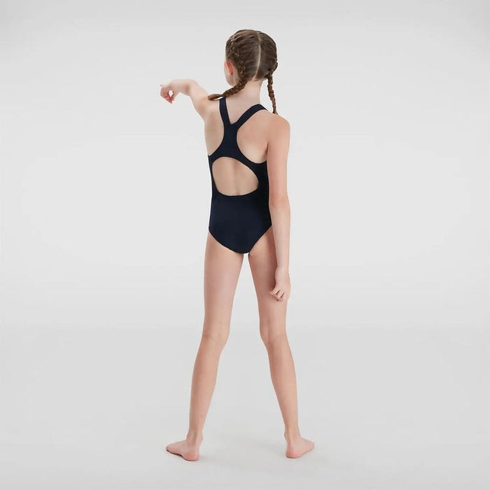 Speedo Swimming Costume Girls Eco Endurance+ Medalist Swimsuit - Navy