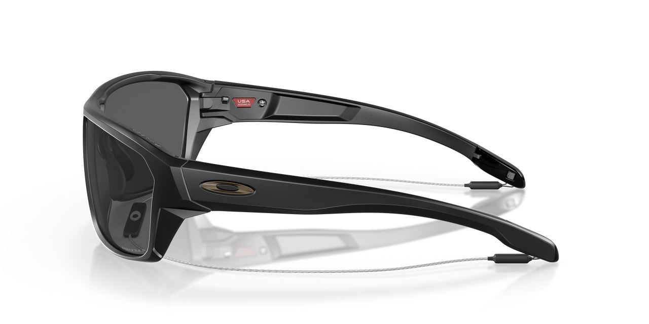Oakley Split Shot Sunglasses Matte Black Frame Black Polarized Lenses Glasses