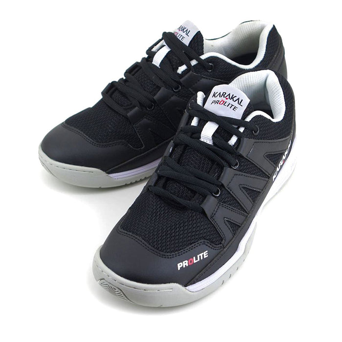 Karakal Pro Lite Mens Court Shoes Tennis Squash Black Lace Up Sports Trainers