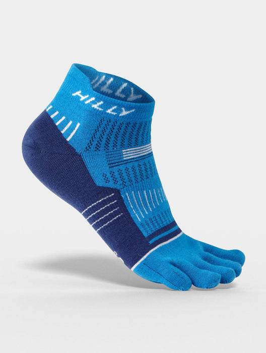 Hilly Unisex Socks Sports Socklet Zero Cushion Running Socks - Blue / White