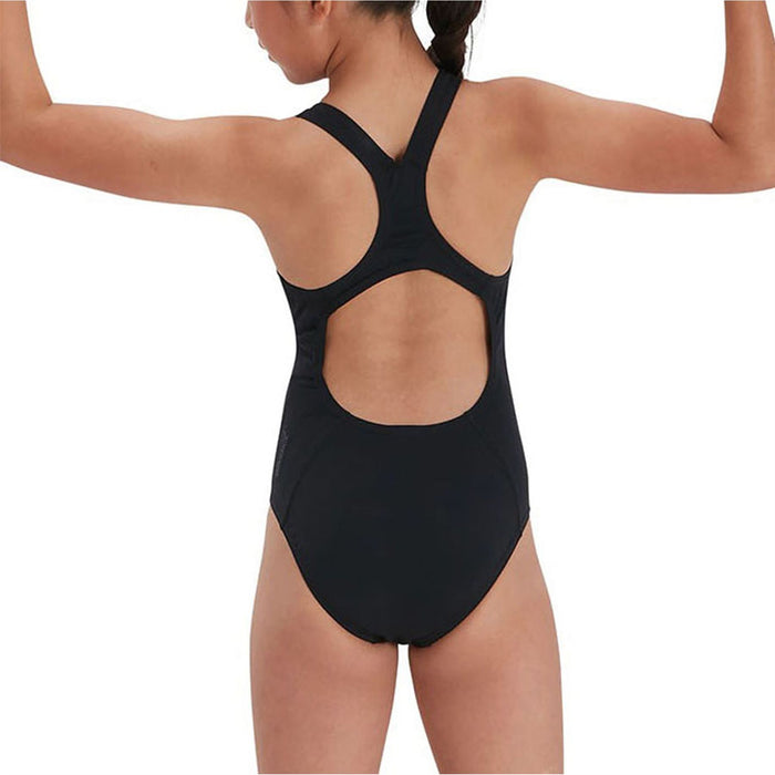 Speedo Swimming Costume Girls Eco Endurance+ Medalist Swimsuit - Black