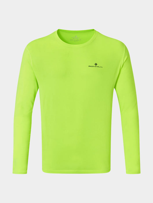 Ronhill Mens Core L/S Training Running Top Lightweight & Fast Dry - Fluo Yellow