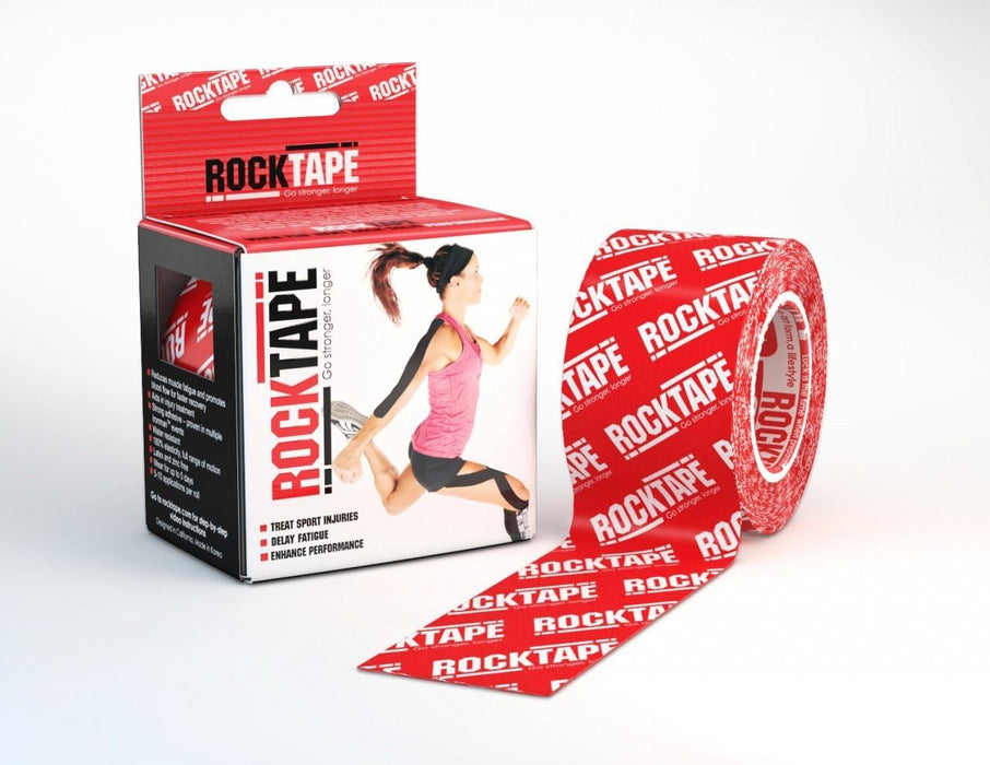 Rocktape Kinesiology Tape Athletic Adhesive Patterned Medical Roll - Logo Red