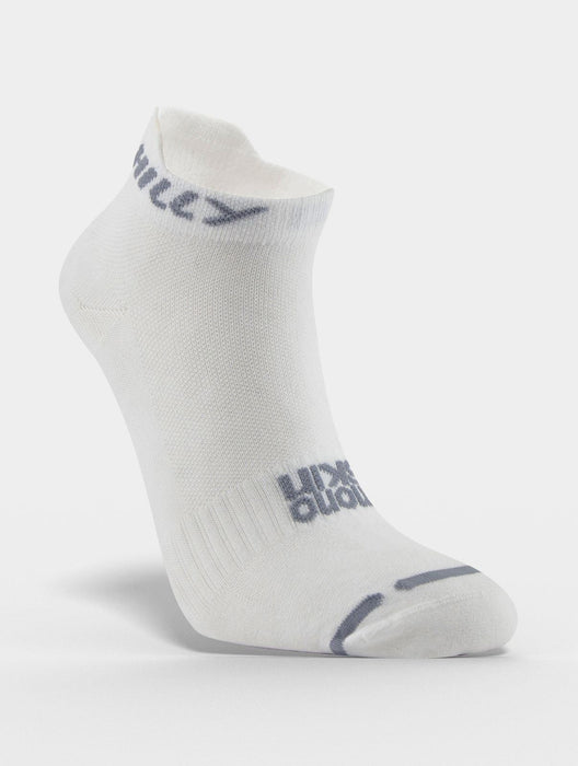 Hilly Unisex Active Socklet Zero Cushion Sports Running Socks - White / Grey
