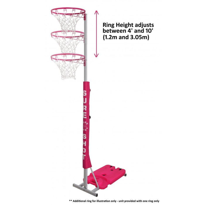 Sure Shot Netball Easiplay Netball Unit In Pink With Padding