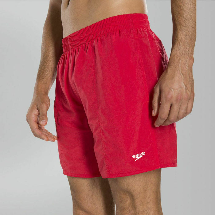 Speedo Swimming Solid Leisure 16" Water Shorts Mens Quick Dry Swimwear - Red
