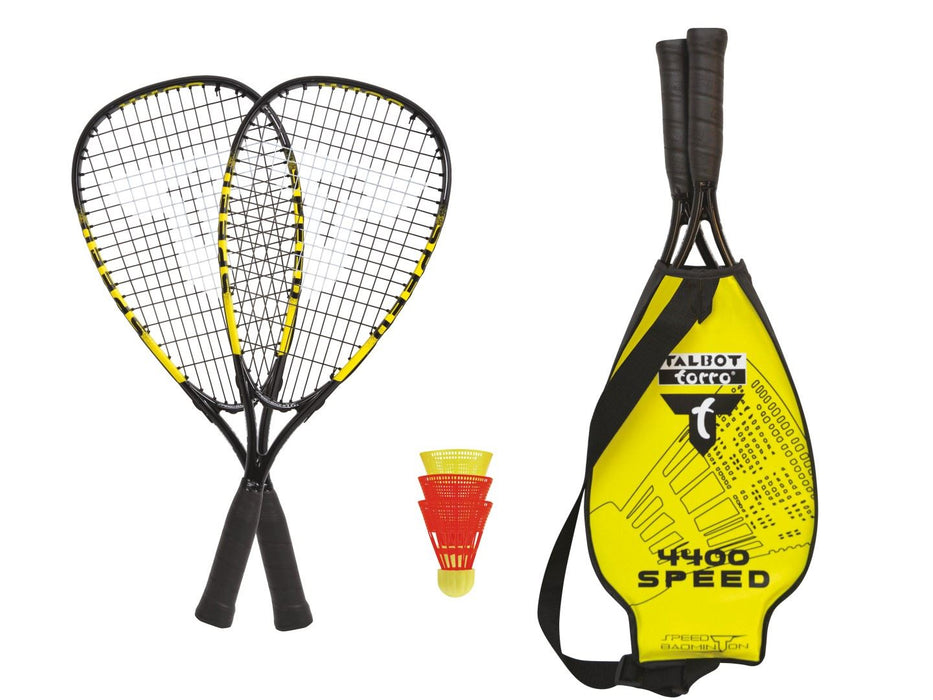 Talbot Torro Speed Badminton Set - 2 Handy Rackets and 3 Shuttlecocks Balls