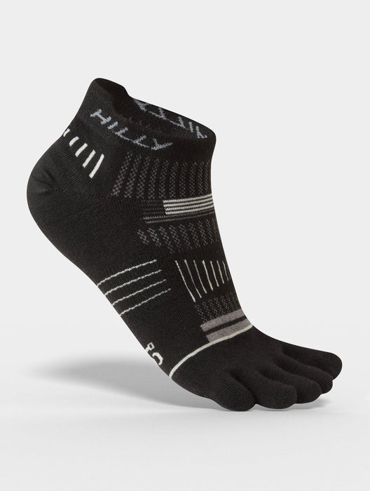 Hilly Unisex Zero Cushion Sports Running Socks - Black / Grey / Light Grey