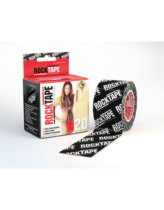 Rocktape H2O Tape Extra Sticky Adhesive Kinesiology Rolls 5M - Black Logo