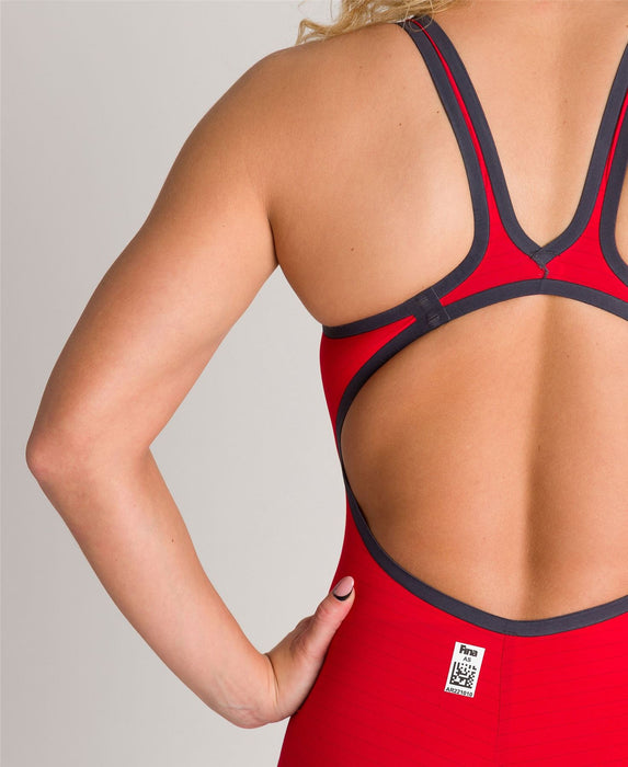 Arena Womens Powerskin Swimming Kneesuit Open Back Carbon AirÂ² Race Swimwear Red