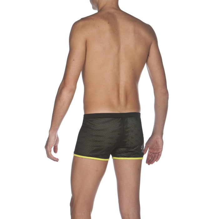 Arena Drag Swimming Shorts in Black Water Resistant with Square CutArena